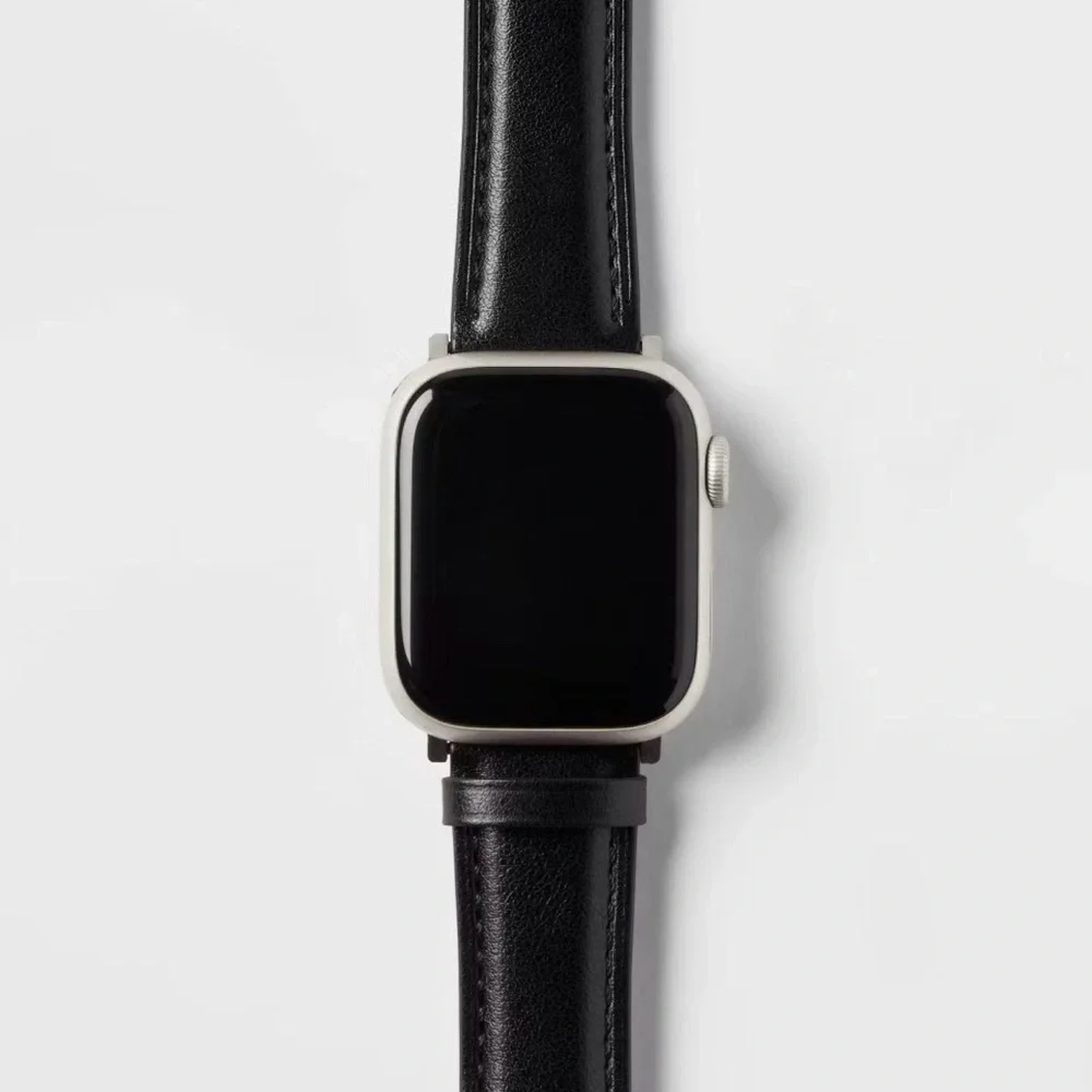 heyday Black Apple Watch Band Faux Leather 38/40/41mm New In Box FREE SHIPPING